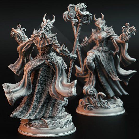 Ascended Dragon Warlock Casting | Medium | DM Stash | D&D DnD Pathfinder Miniature