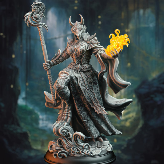 Ascended Dragon Warlock Casting | Medium | DM Stash | D&D DnD Pathfinder Miniature