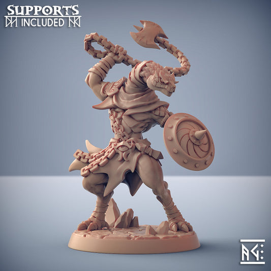 Nagarot Thrall Snake Warrior Fighter | Medium | Artisan Guild | D&D DnD Pathfinder Miniature