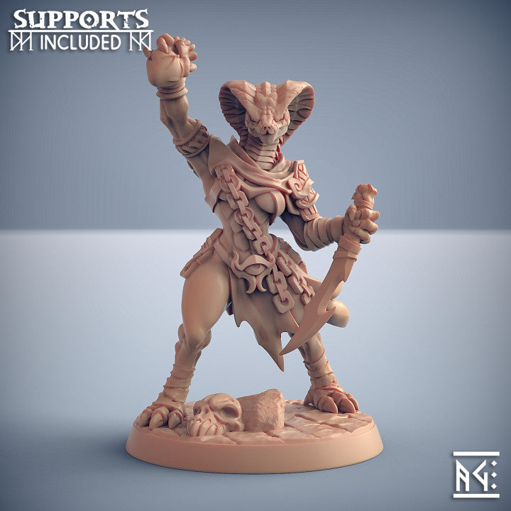 Snake Cult Gladiator Serpent | Medium | Artisan Guild | D&D DnD Pathfinder Miniature