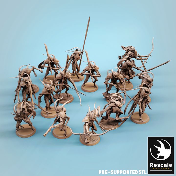 Thri-Keen Insectoid Soldier Miniature | Medium | Rescale Miniatures | D&D DnD Pathfinder Miniature