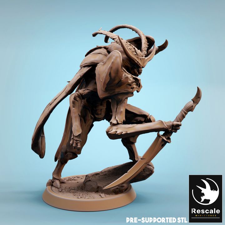 Thri-Keen Insectoid Soldier Miniature | Medium | Rescale Miniatures | D&D DnD Pathfinder Miniature