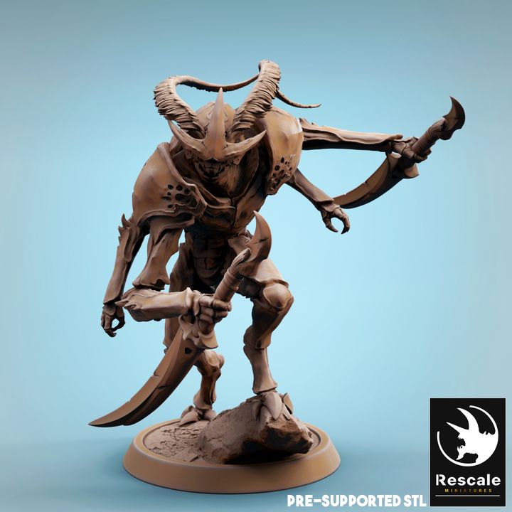 Thri-Keen Insectoid Soldier Miniature | Medium | Rescale Miniatures | D&D DnD Pathfinder Miniature