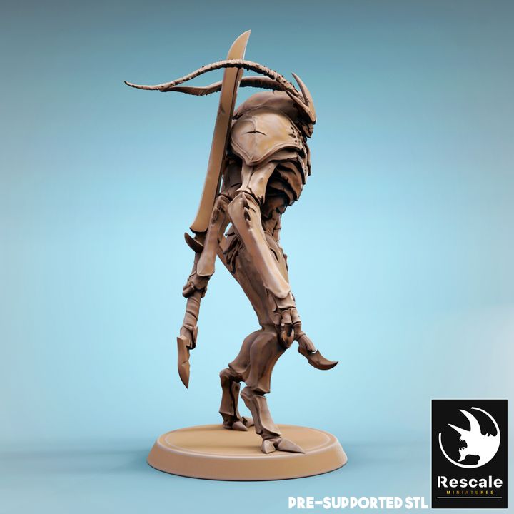 Thri-Keen Insectoid Soldier Miniature | Medium | Rescale Miniatures | D&D DnD Pathfinder Miniature
