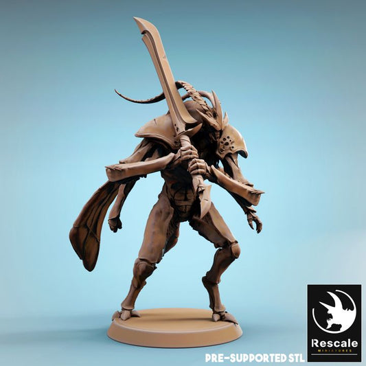 Thri-Keen Insectoid Soldier Miniature | Medium | Rescale Miniatures | D&D DnD Pathfinder Miniature