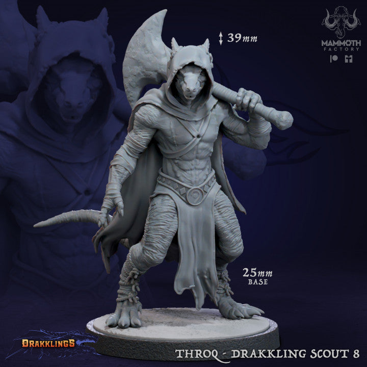 Dragonborn Drakkling Scout Warrior | Medium | Mammoth Factory | D&D DnD Pathfinder Miniature