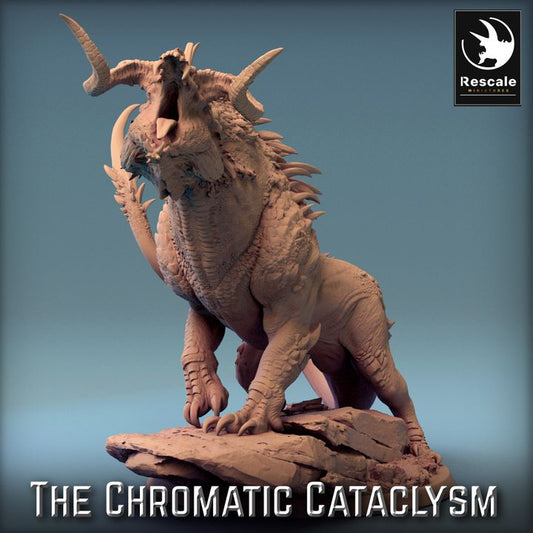 Tiamat Dragonspawn Roaring Dragons Large | Rescale Miniatures | D&D DnD Pathfinder Miniature