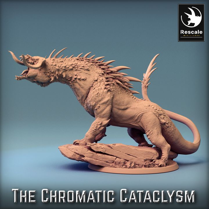 Tiamat Dragonspawn Roaring Dragons Large | Rescale Miniatures | D&D DnD Pathfinder Miniature