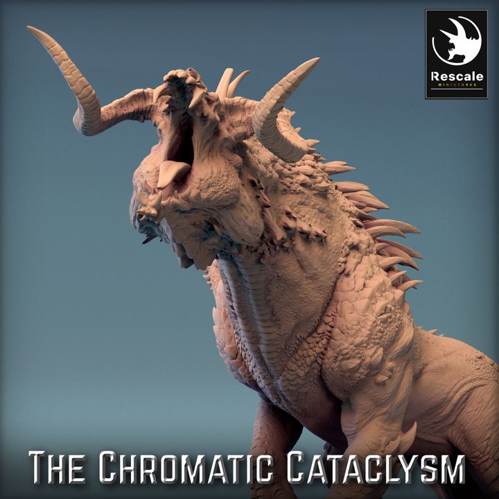 Tiamat Dragonspawn Roaring Dragons Large | Rescale Miniatures | D&D DnD Pathfinder Miniature