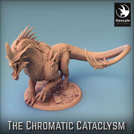 Tiamat Dragonspawn Blue Dragon Humanoid | Large | Rescale Miniatures | D&D DnD Pathfinder Miniature