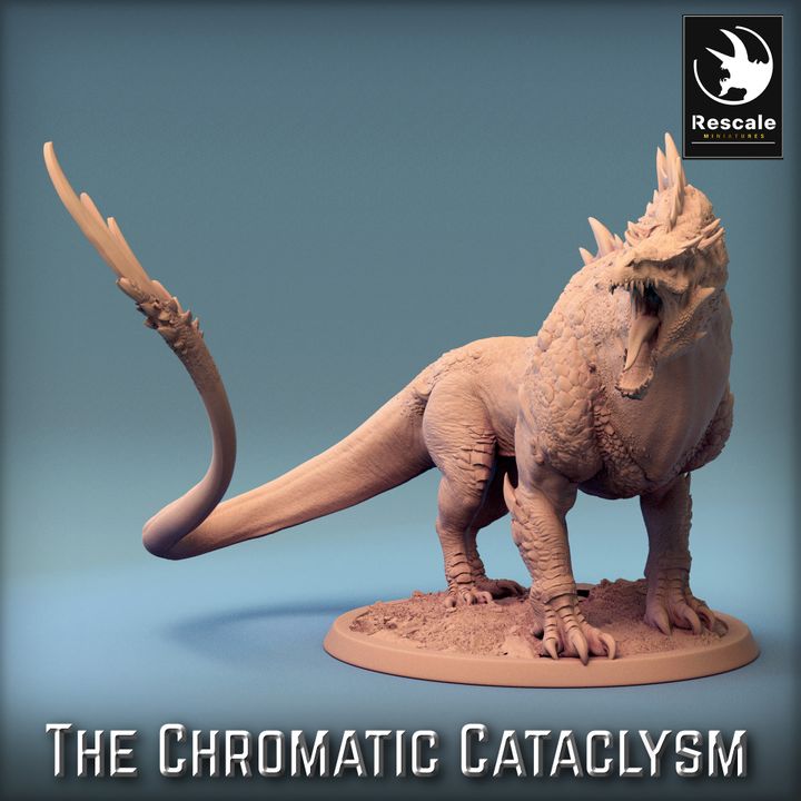 Roaring Dragonspawn Miniature Dragons Large Rescale Miniatures | D&D DnD Pathfinder