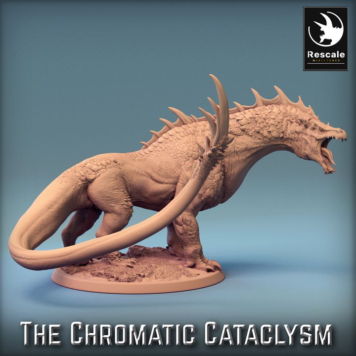 Roaring Dragonspawn Miniature Dragons Large Rescale Miniatures | D&D DnD Pathfinder