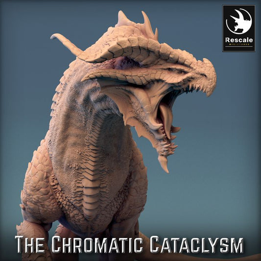 Tiamat Dragonspawn Roaring Dragons Large | Rescale Miniatures | D&D DnD Pathfinder Miniature