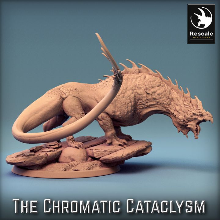 Tiamat Dragonspawn Guard Dragons | Large | Rescale Miniatures | D&D DnD Pathfinder Miniature