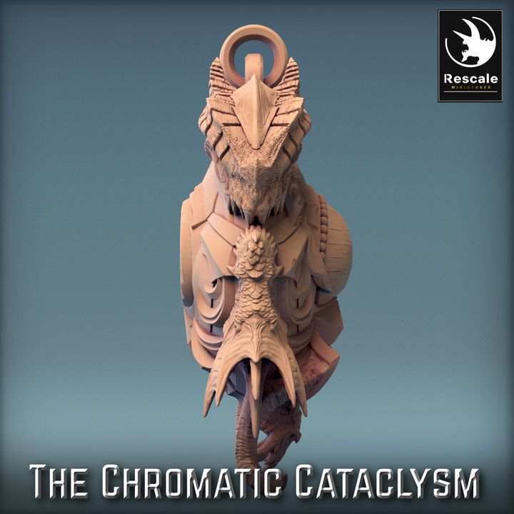 Tiamat Dragon Heads Necklace | Medium | Rescale Miniatures | D&D DnD Pathfinder Miniature