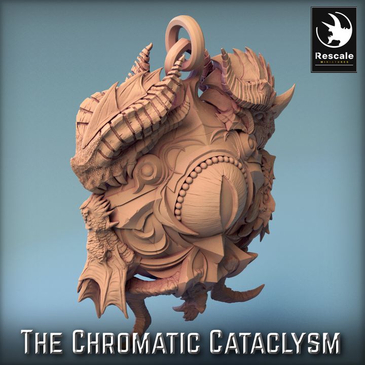 Tiamat Dragon Heads Necklace | Medium | Rescale Miniatures | D&D DnD Pathfinder Miniature