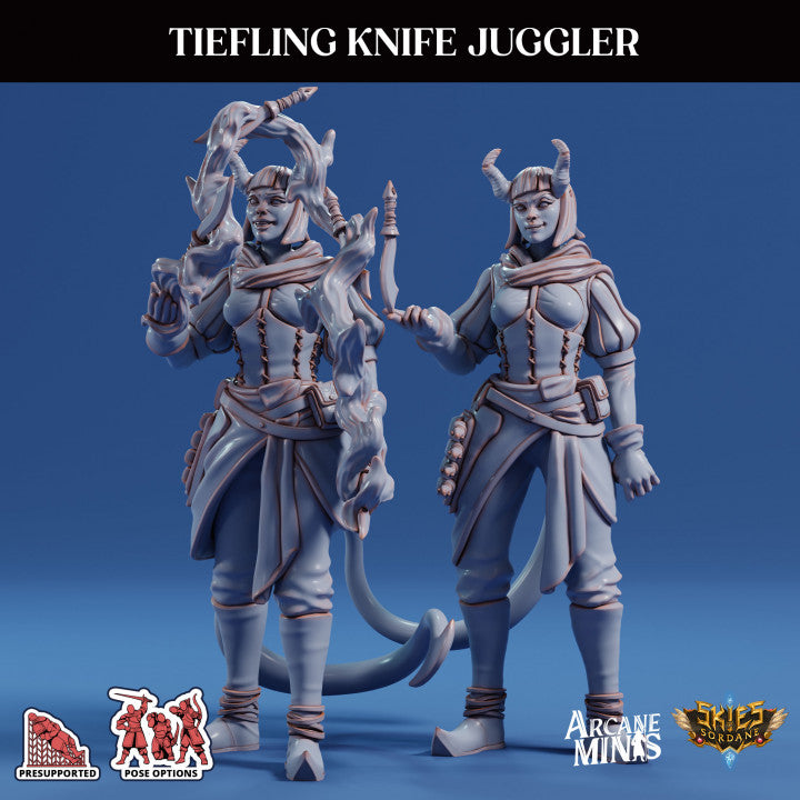 Tiefling Juggler Fiends Performers | Medium | Sordane Publishing | D&D DnD Pathfinder Miniature