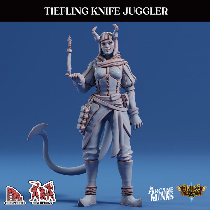 Tiefling Juggler Fiends Performers | Medium | Sordane Publishing | D&D DnD Pathfinder Miniature