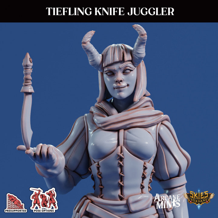 Tiefling Juggler Fiends Performers | Medium | Sordane Publishing | D&D DnD Pathfinder Miniature
