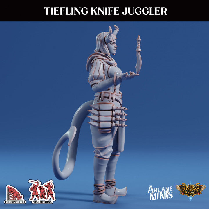 Tiefling Juggler Fiends Performers | Medium | Sordane Publishing | D&D DnD Pathfinder Miniature