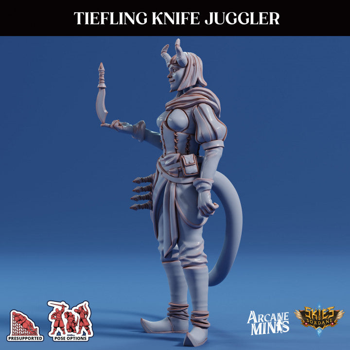 Tiefling Juggler Fiends Performers | Medium | Sordane Publishing | D&D DnD Pathfinder Miniature