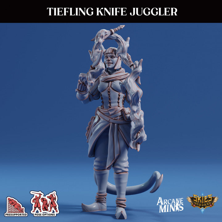Tiefling Juggler Fiends Performers | Medium | Sordane Publishing | D&D DnD Pathfinder Miniature