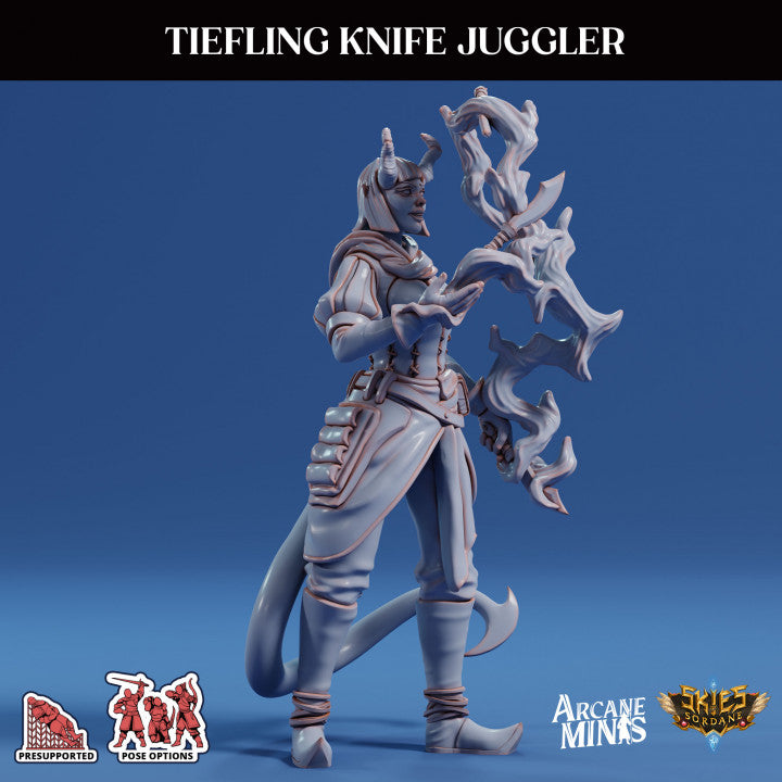 Tiefling Juggler Fiends Performers | Medium | Sordane Publishing | D&D DnD Pathfinder Miniature