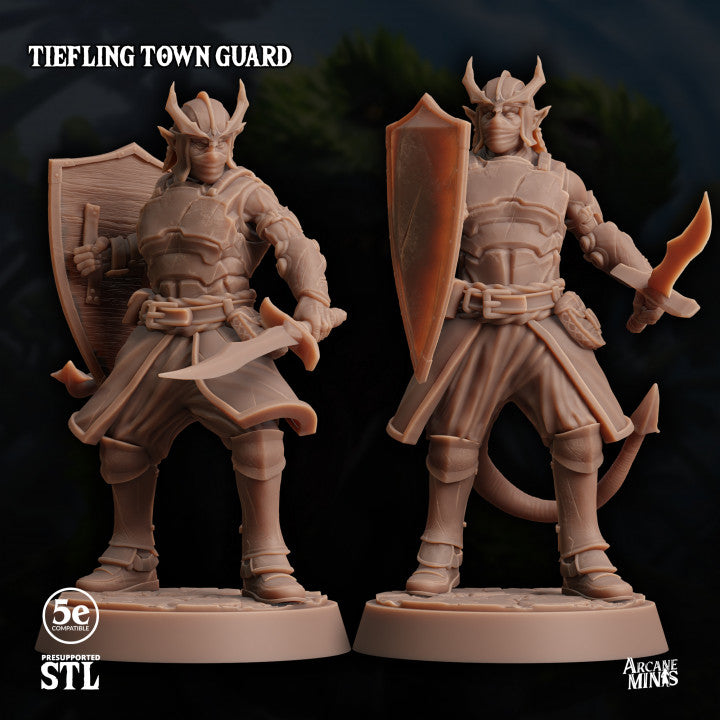 Tiefling Guard Protector Fiends | Medium | Sordane Publishing | D&D DnD Pathfinder Miniature