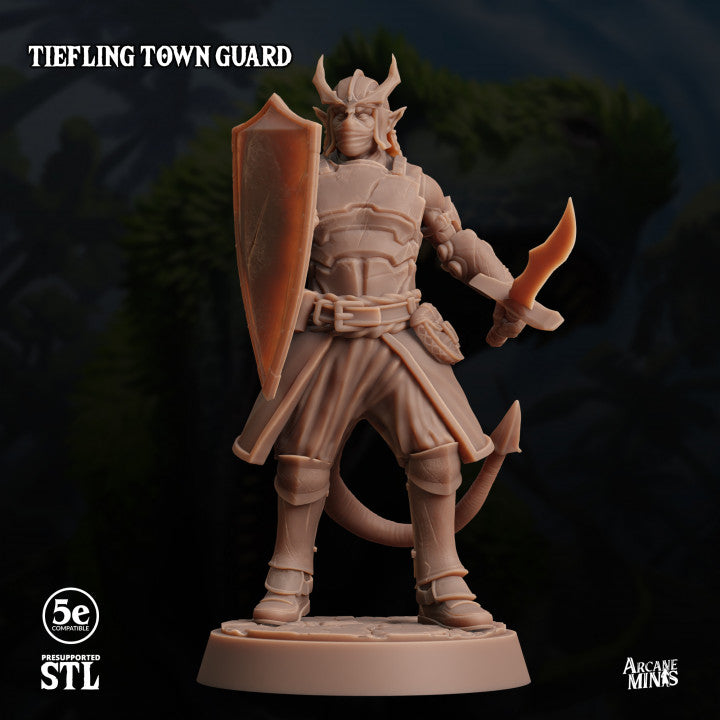 Tiefling Guard Protector Fiends | Medium | Sordane Publishing | D&D DnD Pathfinder Miniature