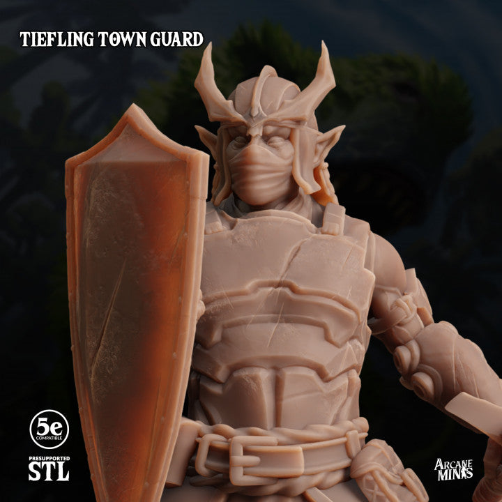 Tiefling Guard Protector Fiends | Medium | Sordane Publishing | D&D DnD Pathfinder Miniature