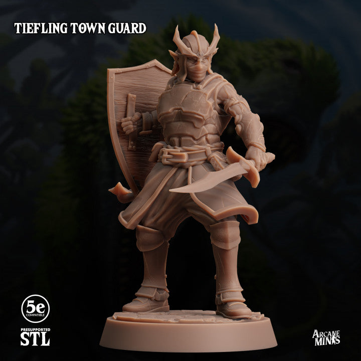 Tiefling Guard Protector Fiends | Medium | Sordane Publishing | D&D DnD Pathfinder Miniature