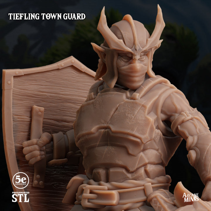 Tiefling Guard Protector Fiends | Medium | Sordane Publishing | D&D DnD Pathfinder Miniature