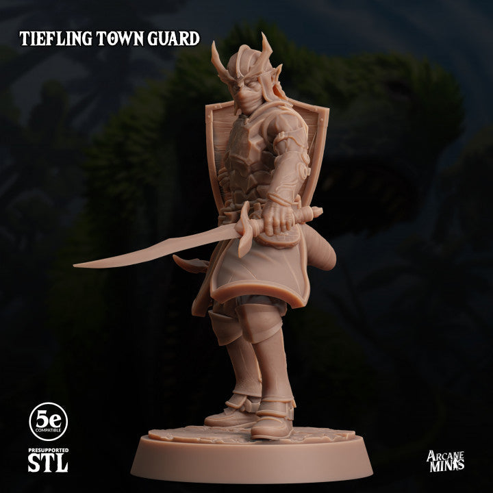 Tiefling Guard Protector Fiends | Medium | Sordane Publishing | D&D DnD Pathfinder Miniature