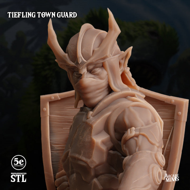 Tiefling Guard Protector Fiends | Medium | Sordane Publishing | D&D DnD Pathfinder Miniature