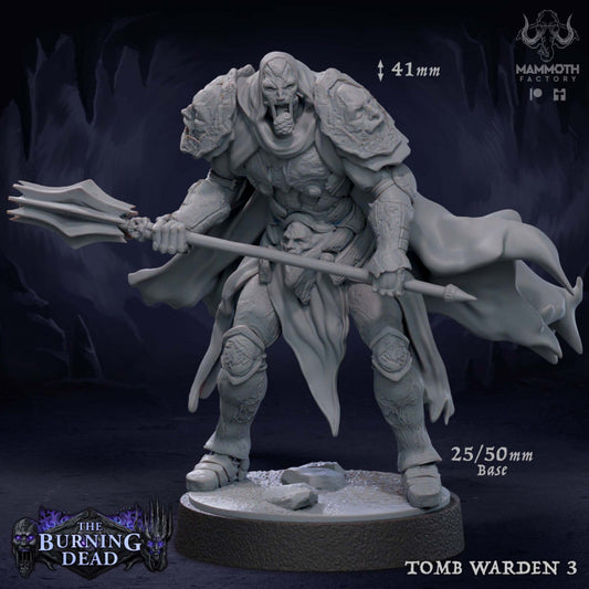 Undead Tomb Guardian Armor Weapons | Medium | Mammoth Factory | D&D DnD Pathfinder Miniature