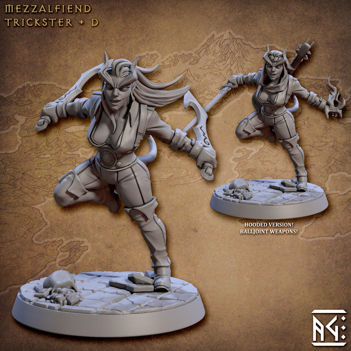 Mezzalfiend Bard Fiend Trickster | Medium | Artisan Guild | D&D DnD Pathfinder Miniature