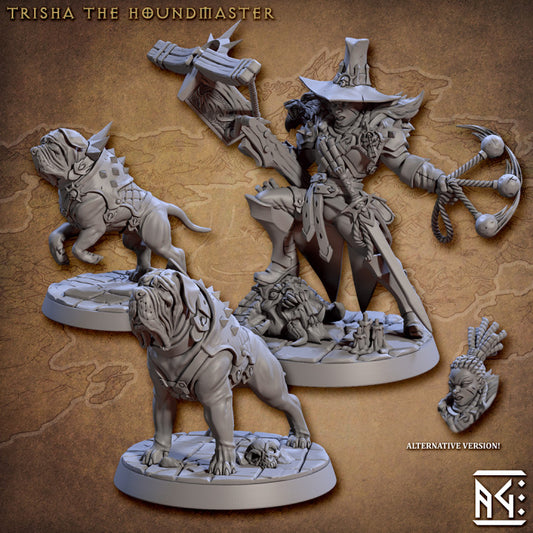 Demon Huntress Houndmaster Ranger Beasts | Medium | Artisan Guild | D&D DnD Pathfinder Miniature