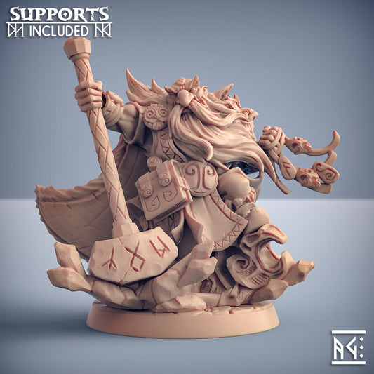Dwarven Runelord Heroic Magic | Medium | Artisan Guild | D&D DnD Pathfinder Miniature