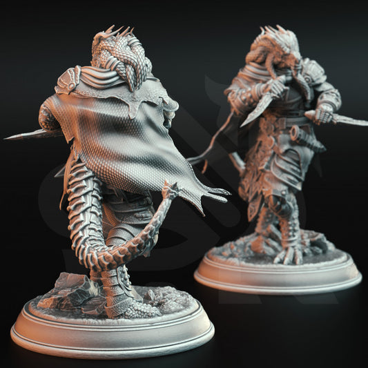 Dragonborn Assassin Rogue - Guard (25mm Base)