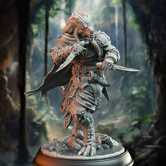 Dragonborn Assassin Rogue - Guard (25mm Base)