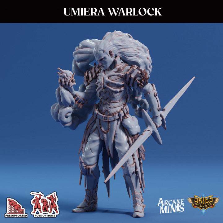 Umiera Warlock Sorcerer Miniature | Medium | Sordane Publishing | D&D DnD Pathfinder Miniature