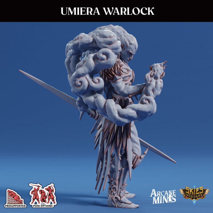 Umiera Warlock Sorcerer Miniature | Medium | Sordane Publishing | D&D DnD Pathfinder Miniature
