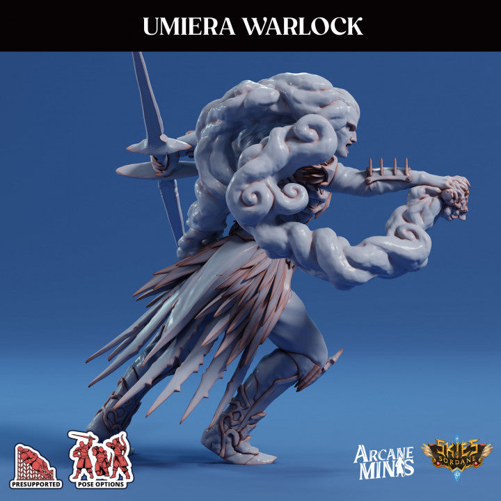 Umiera Warlock Sorcerer Miniature | Medium | Sordane Publishing | D&D DnD Pathfinder Miniature