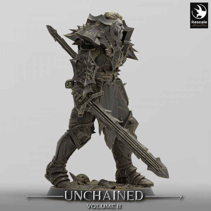 Armored Warrior Leader Paladin Fighter | Medium | Rescale Miniatures | D&D DnD Pathfinder Miniature