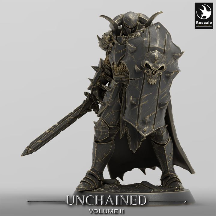 Unchained Raider Warrior Guard Sword | Medium | Rescale Miniatures | D&D DnD Pathfinder Miniature