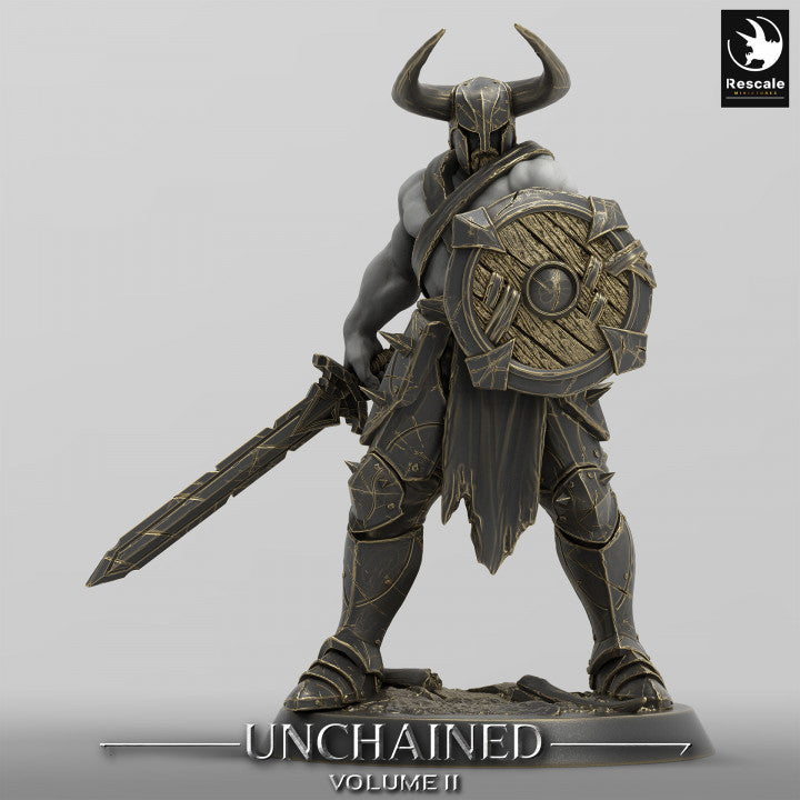 Collection Unchained Warrior Infantry Fighter Human | Medium | Rescale Miniatures | D&D DnD Pathfinder Miniature