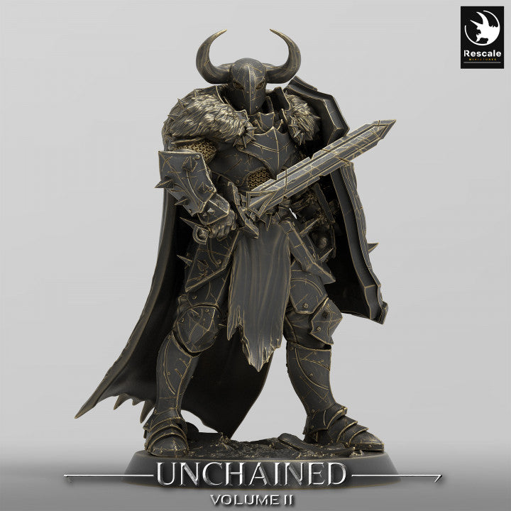 Collection Unchained Warrior Infantry Fighter Human | Medium | Rescale Miniatures | D&D DnD Pathfinder Miniature