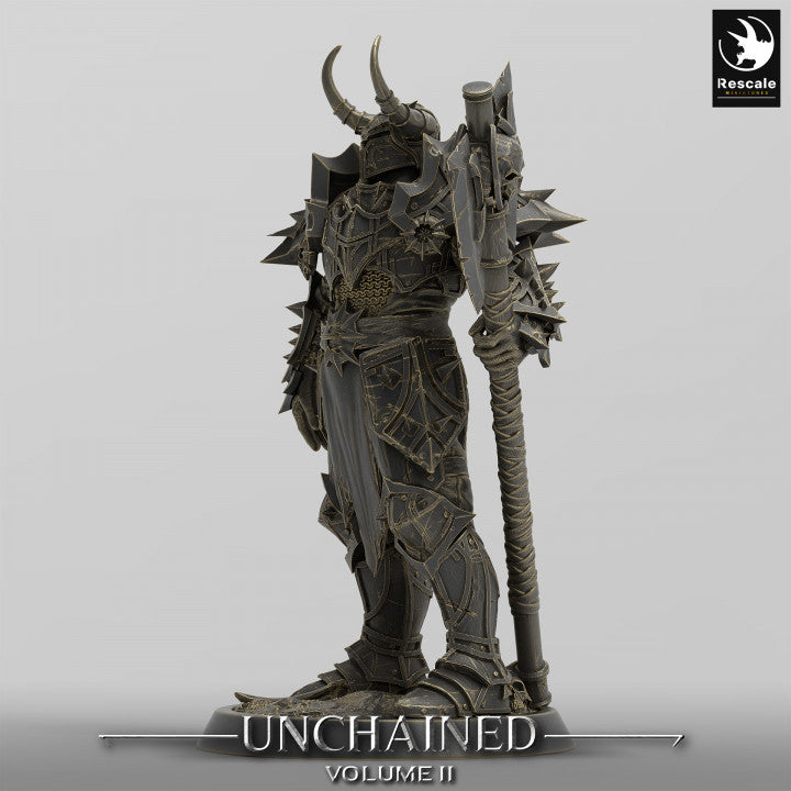 Unchained Warrior Paladin Figure | Medium | Rescale Miniatures | D&D DnD Pathfinder Miniature