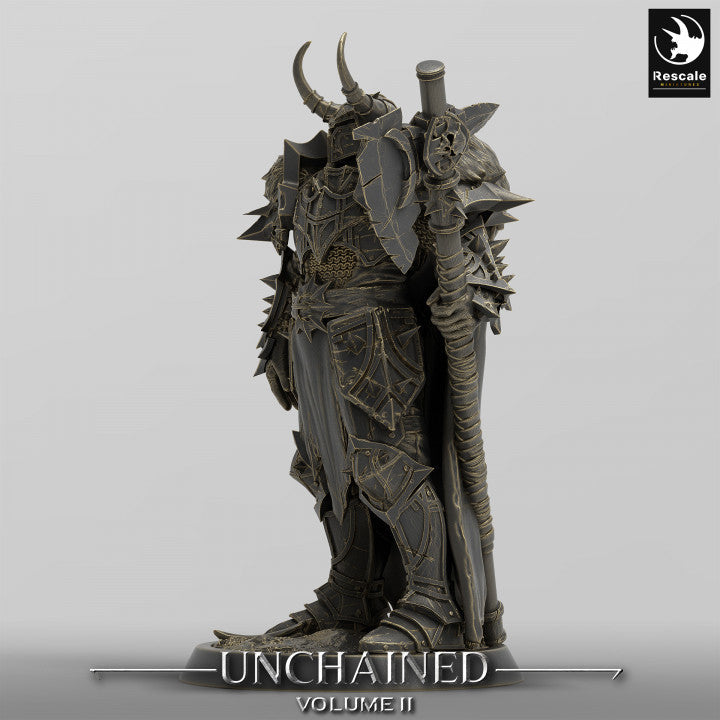 Unchained Warrior Paladin Figure | Medium | Rescale Miniatures | D&D DnD Pathfinder Miniature