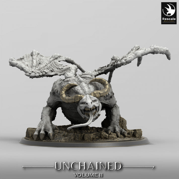Horned Beast Monstrosity Dragon | Gargantuan | Rescale Miniatures | D&D DnD Pathfinder Miniature